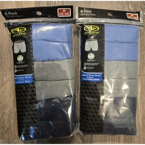 Athletic Works Mens Performance Mesh Boxer Briefs Size Medium (32-34) 6" inseam - Picture 1 of 4